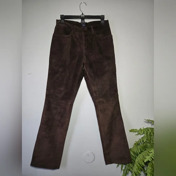 GAP Genuine Leather Pants – Size 4 – Dark Brown – Great Condition - Picture 2 of 6